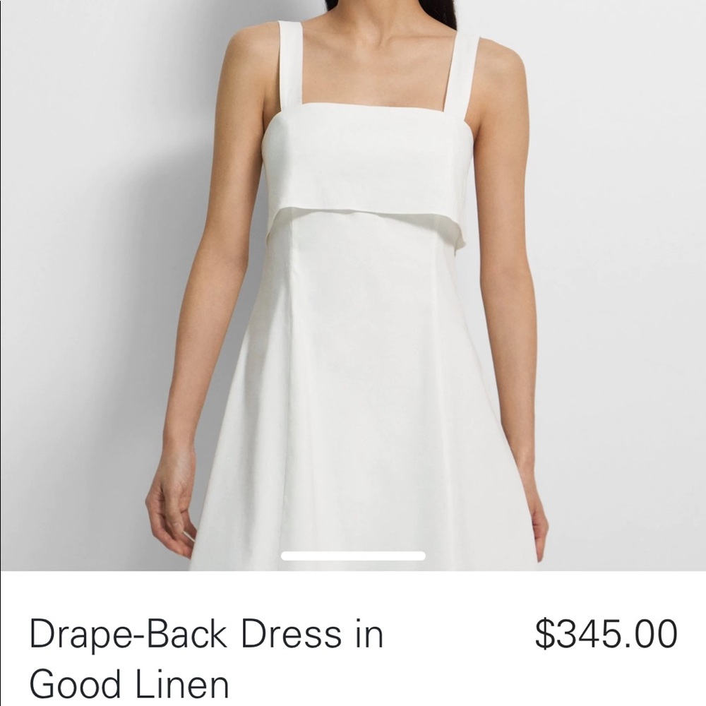 Theory linen white dress